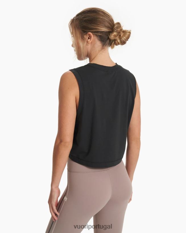 lavado de preto tanque de colheita de penas mulheres Vuori 68NJ8J32 roupas - Image 4