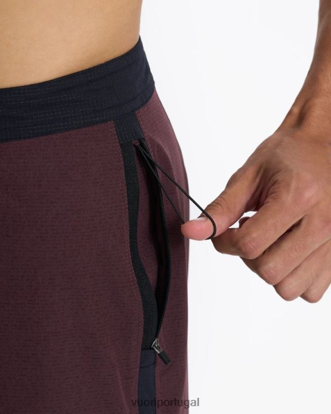 linhas tracejadas castanhas calção de banho de pico homens Vuori 68NJ8J798 roupas - Image 3