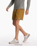 listra dourada escura bancos curtos homens Vuori 68NJ8J739 roupas - Image 4