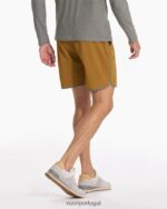 listra dourada escura bancos curtos homens Vuori 68NJ8J739 roupas - Image 5