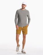 listra dourada escura bancos curtos homens Vuori 68NJ8J739 roupas - Image 6