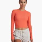 mamão light tripulação de dunas de manga comprida mulheres Vuori 68NJ8J147 roupas