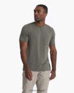 orégano camiseta de tecnologia linear homens Vuori 68NJ8J488 roupas - Image 2