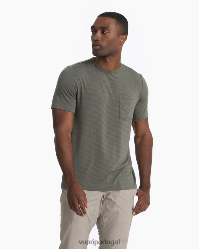 orégano camiseta de tecnologia linear homens Vuori 68NJ8J488 roupas - Image 2
