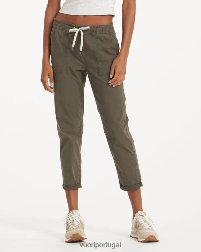 orégano escuro calça ripstop vintage mulheres Vuori 68NJ8J343 roupas - Image 1