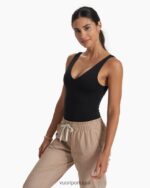 preto body halo mulheres Vuori 68NJ8J111 roupas - Image 2