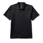 preto botão manga curta manhattan homens Vuori 68NJ8J497 roupas