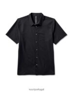 preto botão manga curta manhattan homens Vuori 68NJ8J497 roupas