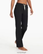 preto calça flare com perna larga halo mulheres Vuori 68NJ8J326 roupas