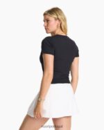 preto camiseta ajustada mudra mulheres Vuori 68NJ8J85 roupas - Image 2