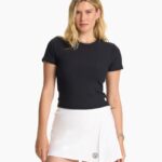 preto camiseta ajustada mudra mulheres Vuori 68NJ8J85 roupas