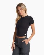 preto camiseta ajustada mudra mulheres Vuori 68NJ8J85 roupas - Image 4