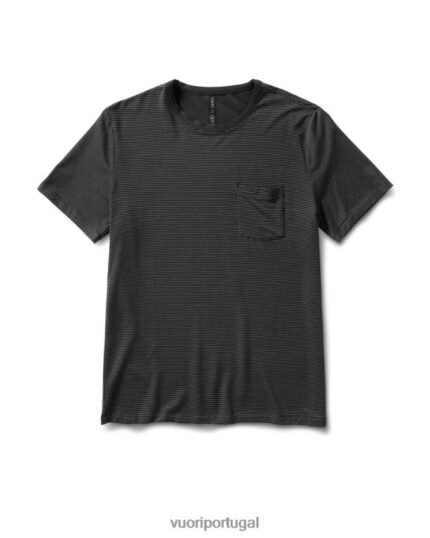 preto camiseta de tecnologia linear homens Vuori 68NJ8J487 roupas