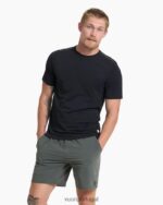 preto camiseta tecnológica atual homens Vuori 68NJ8J479 roupas - Image 2
