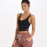 preto colheita de desempenho halo mulheres Vuori 68NJ8J42 roupas