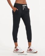 preto corredor de desempenho mulheres Vuori 68NJ8J299 roupas
