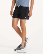 preto curso curto homens Vuori 68NJ8J686 roupas - Image 4