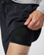 preto elevar kore curto homens Vuori 68NJ8J719 roupas - Image 4