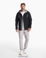 preto jaqueta de chuva paliçadas homens Vuori 68NJ8J629 roupas - Image 4