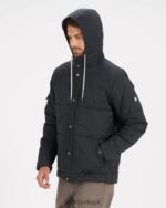 preto jaqueta isolada langley homens Vuori 68NJ8J623 roupas - Image 5