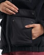 preto jaqueta sherpa utilitária mulheres Vuori 68NJ8J161 roupas - Image 5
