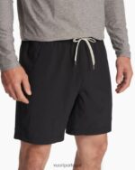 preto kore sem forro curto homens Vuori 68NJ8J666 roupas - Image 3