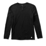 preto manga longa sempre henley homens Vuori 68NJ8J545 roupas