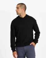 preto moletom com capuz waffle homens Vuori 68NJ8J631 roupas - Image 2