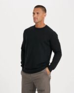 preto suéter fluente homens Vuori 68NJ8J580 roupas - Image 2