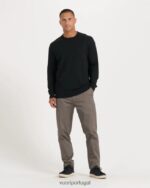 preto suéter fluente homens Vuori 68NJ8J580 roupas - Image 4