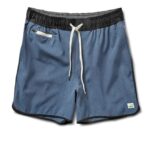 textura de linho azul bancos curtos 5" homens Vuori 68NJ8J674 roupas