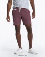 textura de linho castanha bancos curtos homens Vuori 68NJ8J741 roupas - Image 2