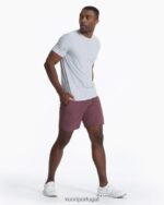 textura de linho castanha bancos curtos homens Vuori 68NJ8J741 roupas - Image 5