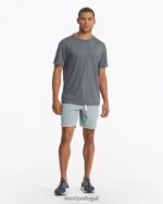 textura de linho netuno bancos curtos homens Vuori 68NJ8J736 roupas - Image 6