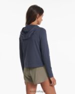 urze azul moletom com capuz halo essencial mulheres Vuori 68NJ8J142 roupas - Image 3