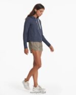 urze azul moletom com capuz halo essencial mulheres Vuori 68NJ8J142 roupas - Image 5