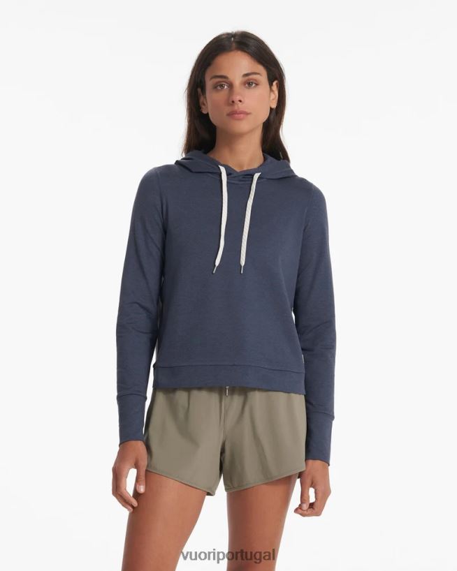 urze azul moletom com capuz halo essencial mulheres Vuori 68NJ8J142 roupas - Image 1