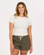 urze branca camiseta ajustada mudra mulheres Vuori 68NJ8J88 roupas