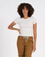 urze branca camiseta ajustada mudra mulheres Vuori 68NJ8J88 roupas - Image 4