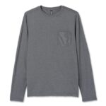 urze cinza camiseta de desempenho tradewind de manga comprida homens Vuori 68NJ8J561 roupas