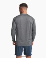 urze cinza camiseta de desempenho tradewind de manga comprida homens Vuori 68NJ8J561 roupas - Image 4