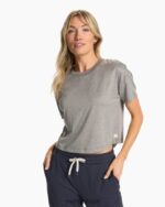 urze cinza camiseta de energia mulheres Vuori 68NJ8J109 roupas - Image 2