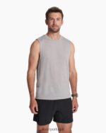 urze cinza camiseta muscular zéfiro homens Vuori 68NJ8J454 roupas - Image 2