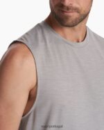 urze cinza camiseta muscular zéfiro homens Vuori 68NJ8J454 roupas - Image 3