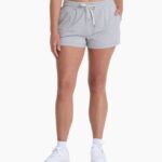 urze cinza claro halo desempenho curto mulheres Vuori 68NJ8J194 roupas
