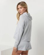urze cinza claro moletom com capuz halo essencial mulheres Vuori 68NJ8J140 roupas - Image 4