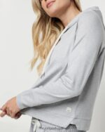urze cinza claro moletom com capuz halo essencial mulheres Vuori 68NJ8J140 roupas - Image 5