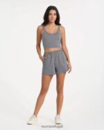 urze cinza namorado curto mulheres Vuori 68NJ8J201 roupas - Image 5