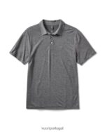 urze cinza polo em sarja tricotada homens Vuori 68NJ8J498 roupas