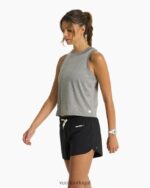 urze cinza topo de energia mulheres Vuori 68NJ8J47 roupas